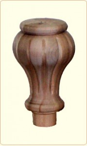 Large Tulip Flute Wood Bunn Furniture Foot